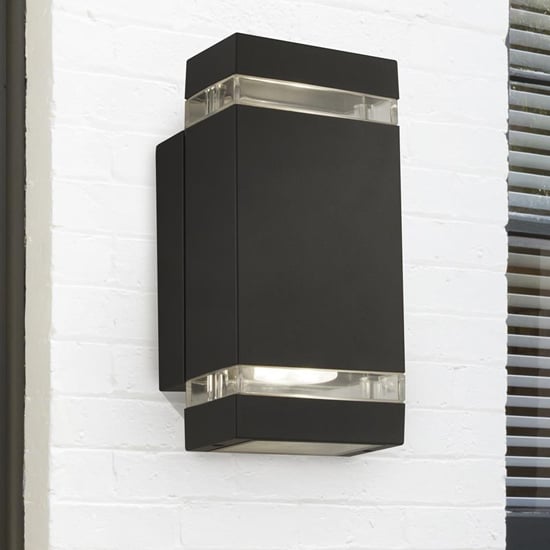 Sheffield LED Outdoor Wall Light With Glass Diffuser In Grey_1