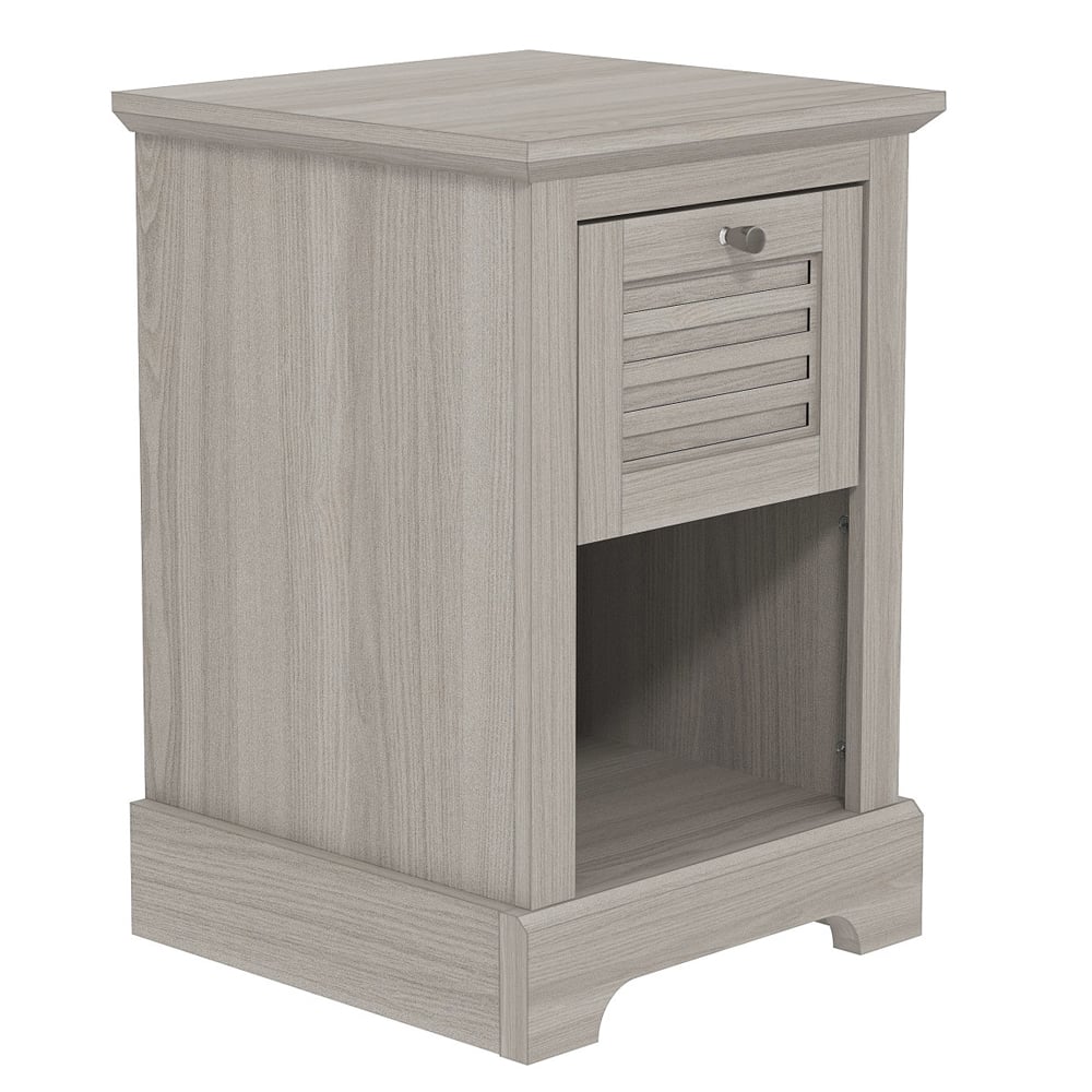 Shelby Wooden Lamp Table In Warm Grey