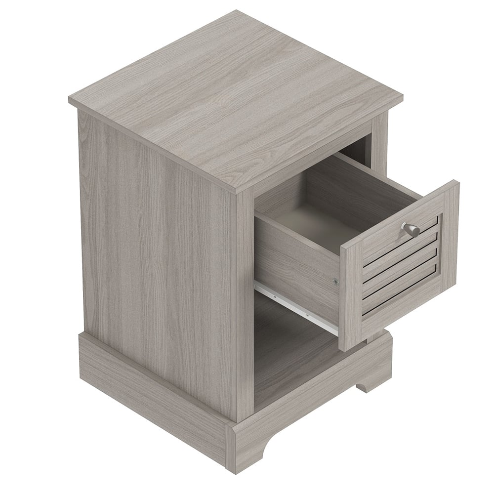 Shelby Wooden Lamp Table In Warm Grey