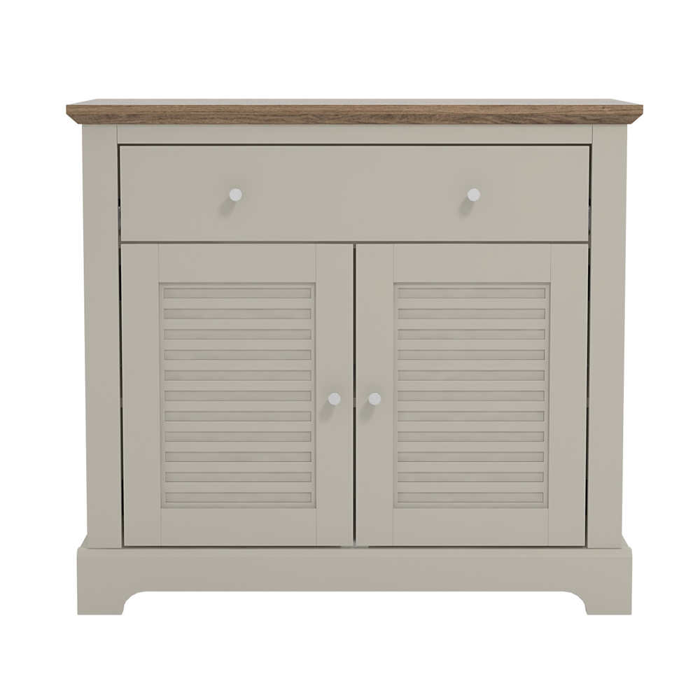 Shelby Wooden Sideboard With 2 Doors 1 Drawer In Light Grey