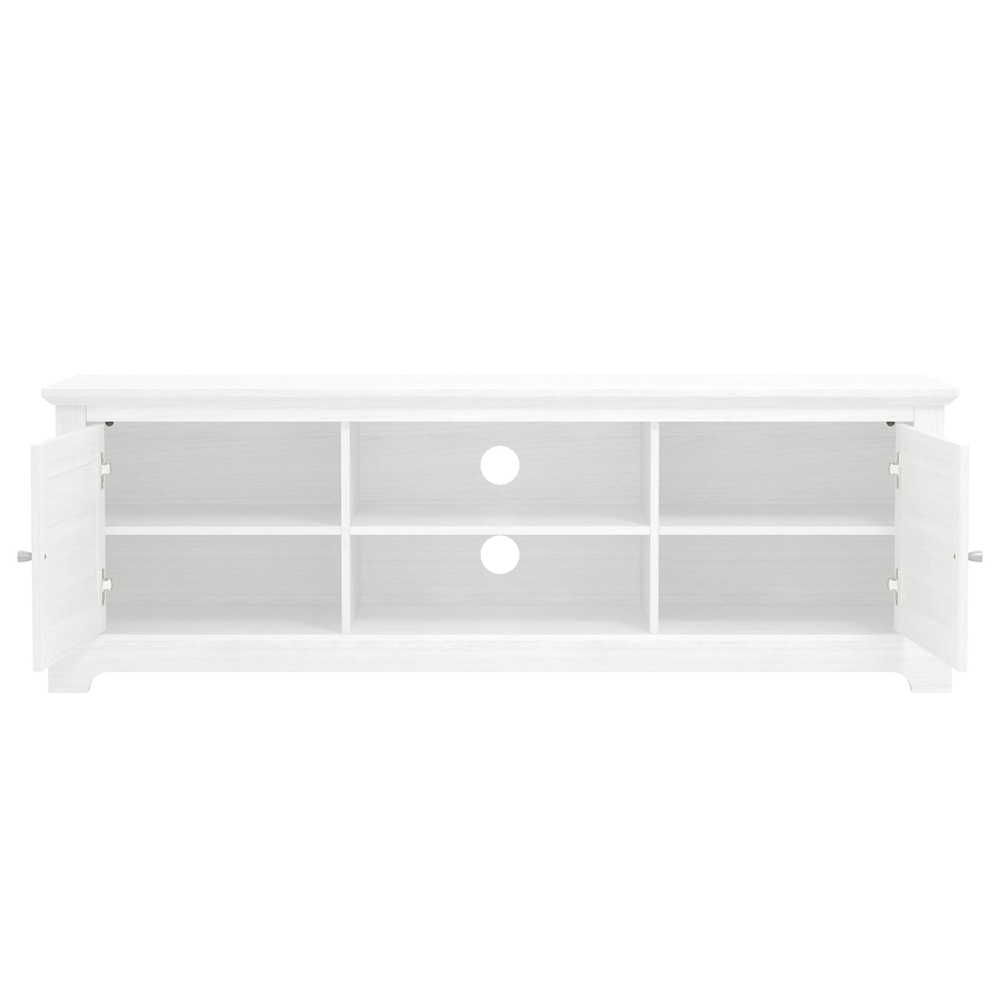 Shelby Wooden TV Stand With 2 Doors In White