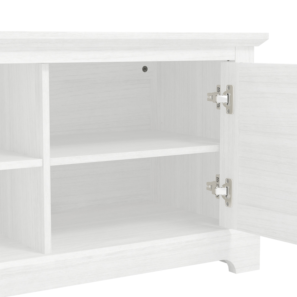 Shelby Wooden TV Stand With 2 Doors In White