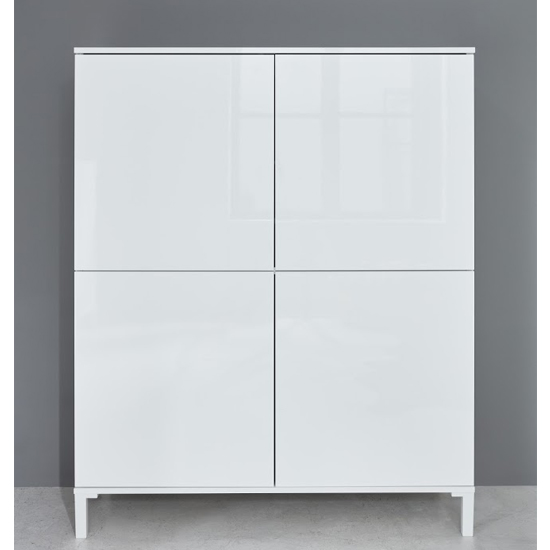 white gloss storage cupboard