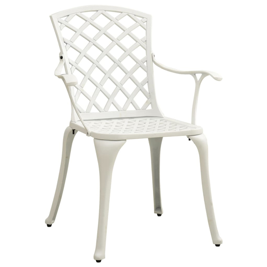 Shelton Cast Aluminium 3 Piece Bistro Set In White