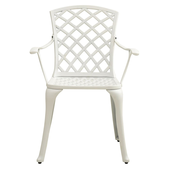 Shelton Cast Aluminium 3 Piece Bistro Set In White