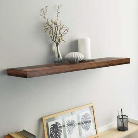 Read more about Shelvza large wooden wall shelf in old style oak