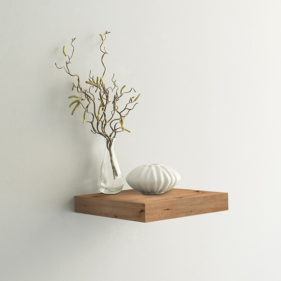 Shelvza Small Wooden Wall Shelf In Sonoma Oak Sale