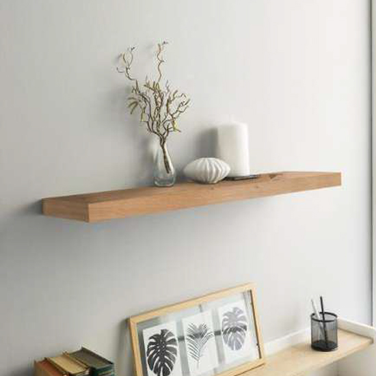 Shelvza Small Wooden Wall Shelf In Artisan Oak FiF
