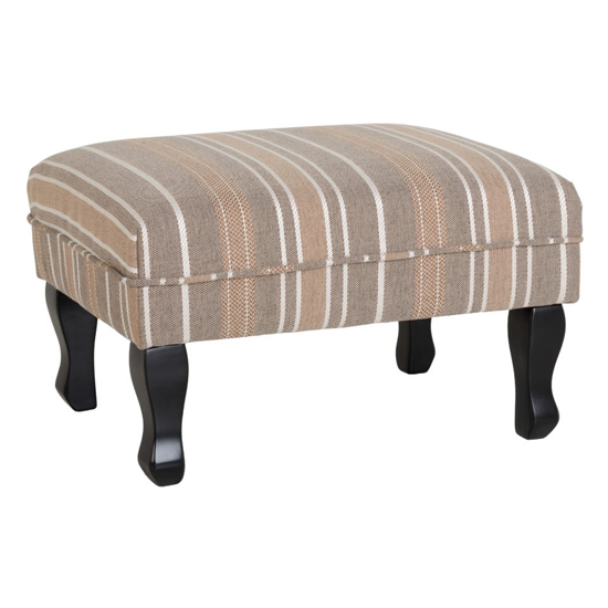 Read more about Shanaia stripe fabric footstool in beige