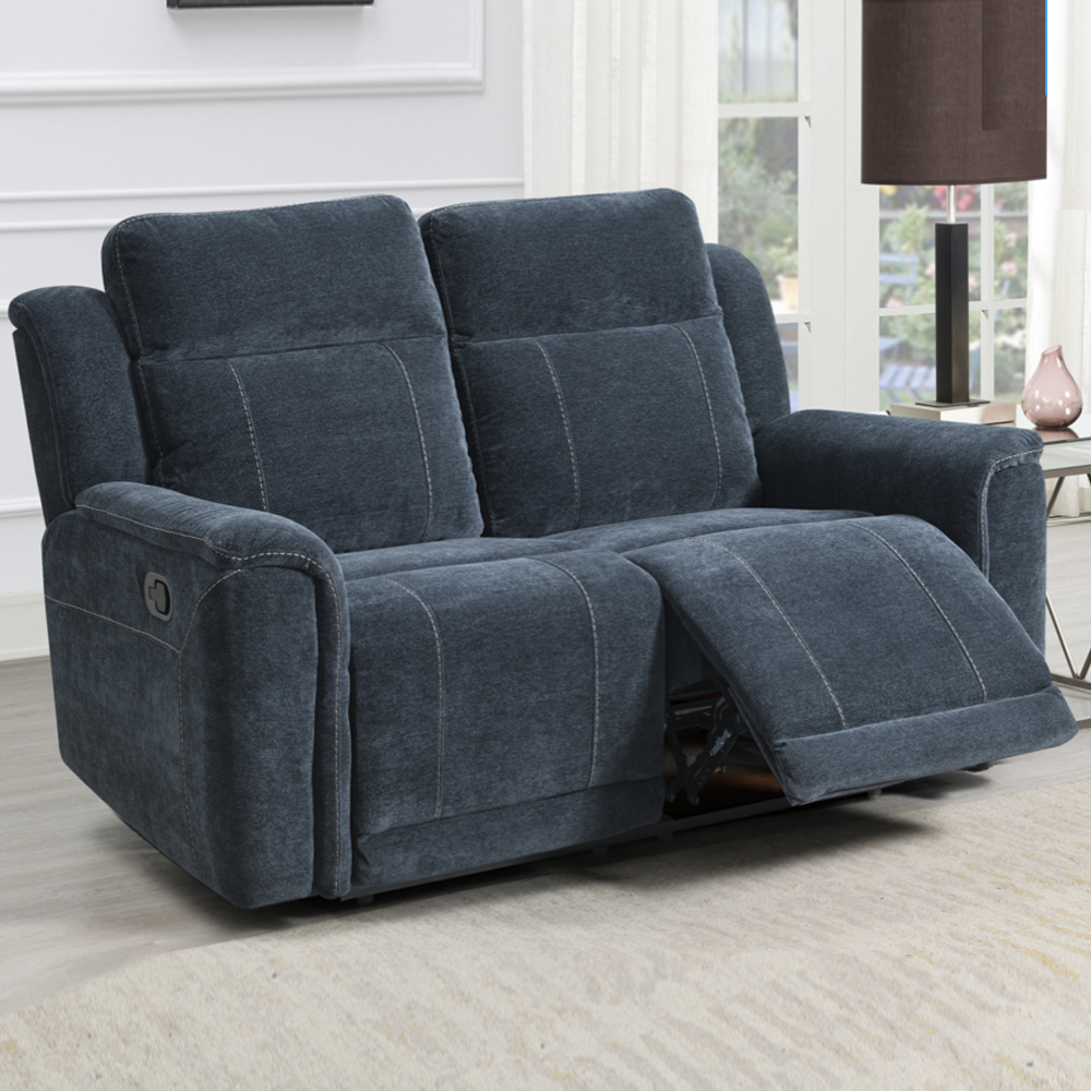 Sheridan Fabric Recliner Sofa Suite In Dark Grey