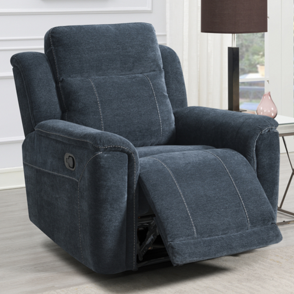 Sheridan Fabric Recliner Sofa Suite In Dark Grey