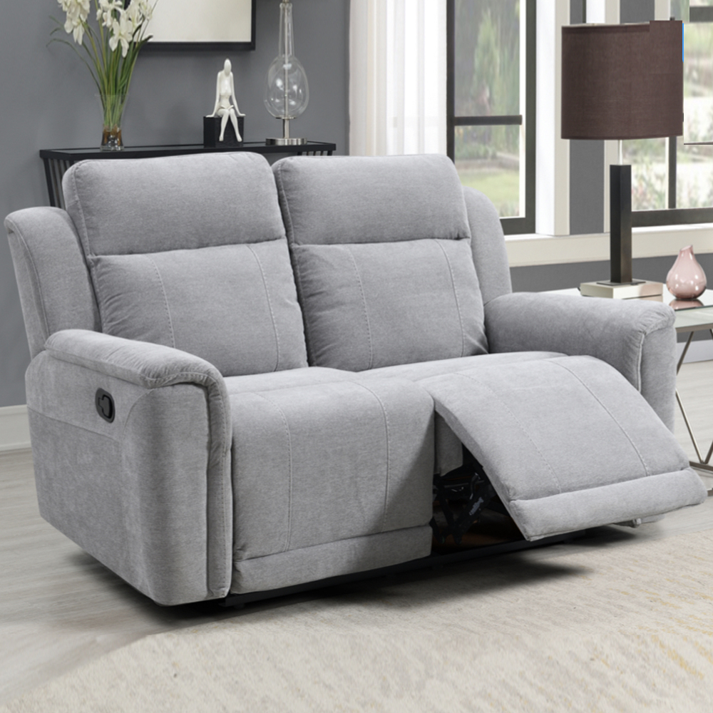 Sheridan Fabric Recliner Sofa Suite In Light Grey
