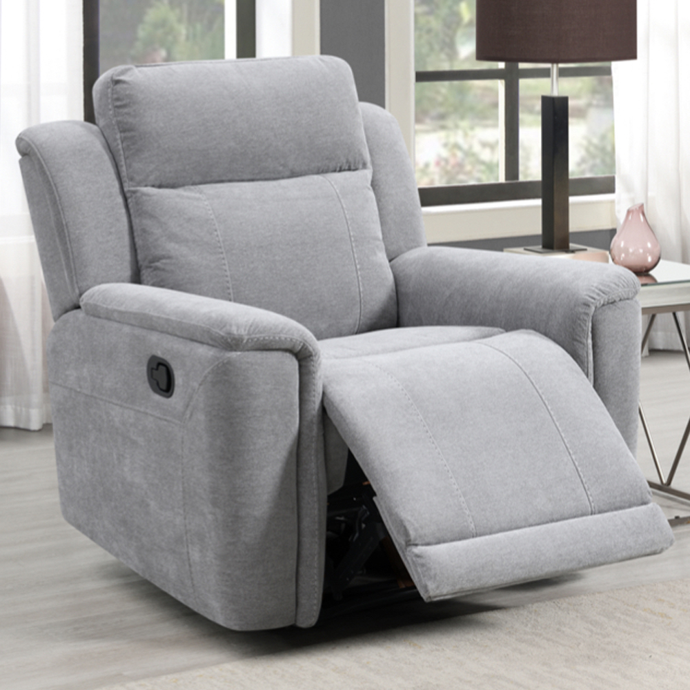 Sheridan Fabric Recliner Sofa Suite In Light Grey