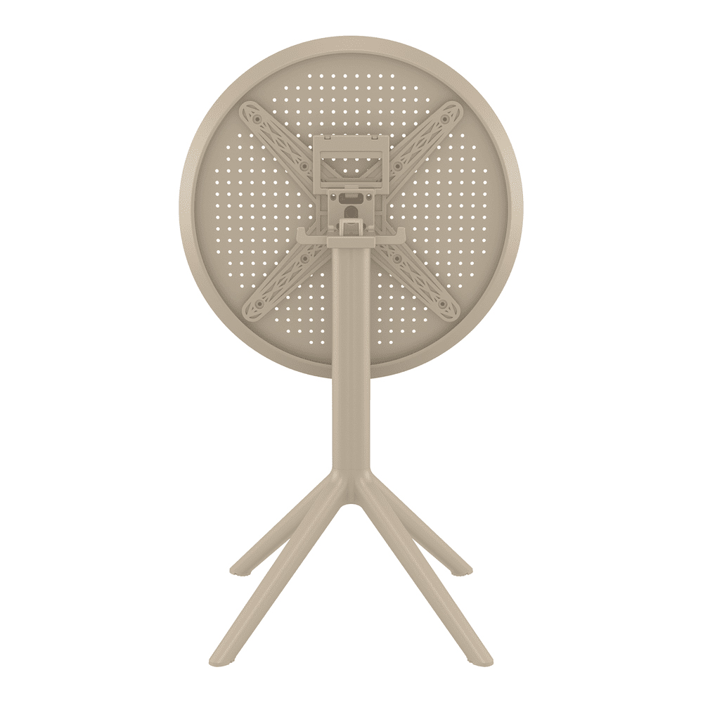 Shipley 60cm Polypropylene Outdoor Dining Table In Taupe