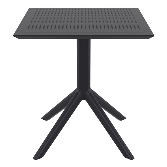 Shipley Outdoor Square 70cm Dining Table In Black