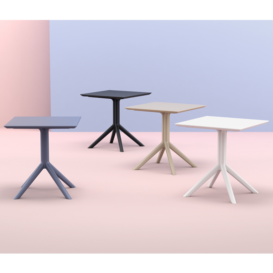Shipley Outdoor Square 70cm Dining Table In Black