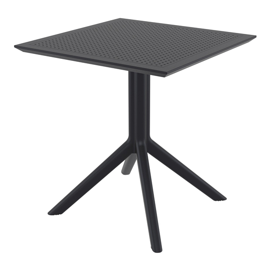 Read more about Shipley outdoor square 70cm dining table in black