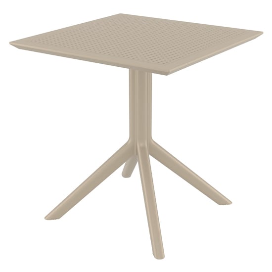 Shipley Outdoor Square 70cm Dining Table In Taupe_1