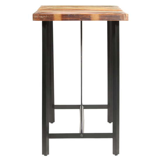 Shirley Wooden Bar Table With Black Steel Frame In Multicolour