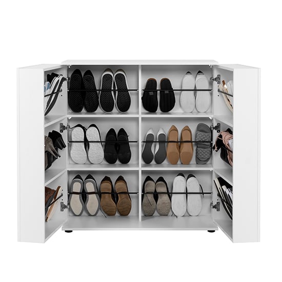 Shelbyville Wooden Shoe Storage Cabinet In White