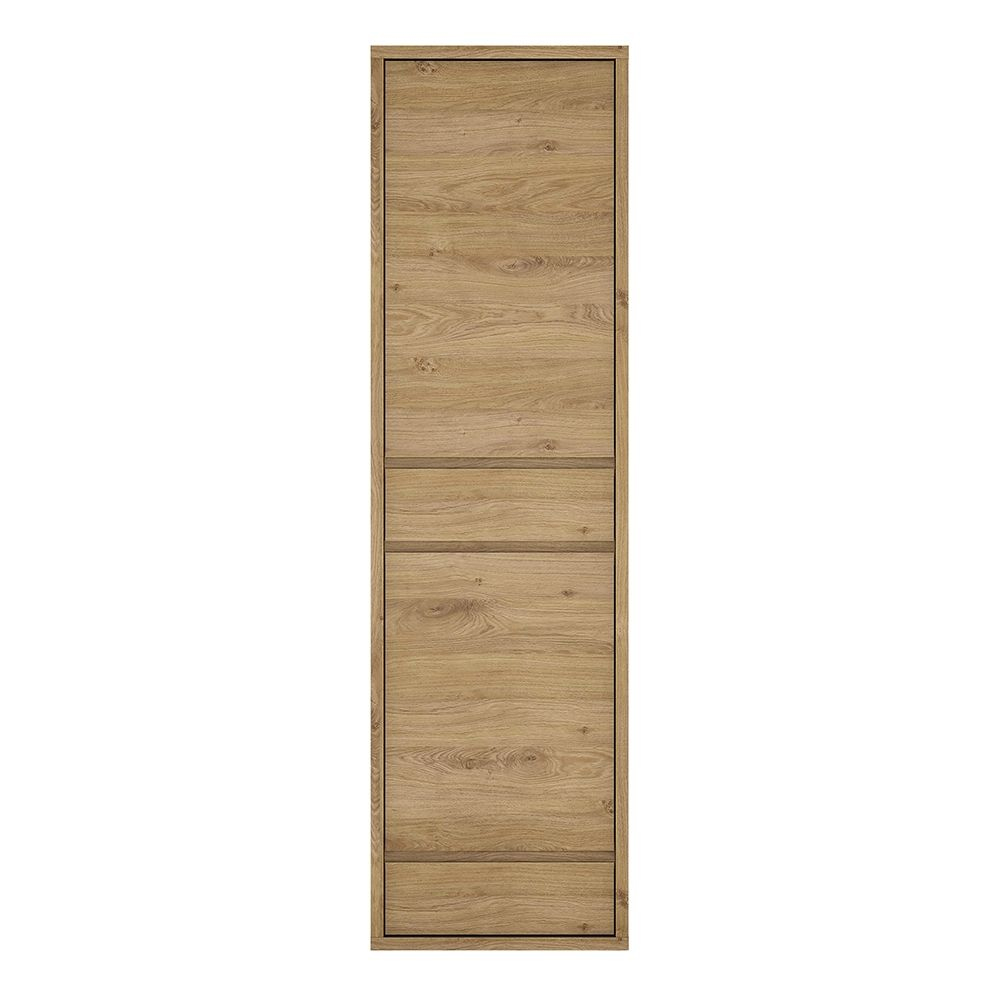 Sholka Wooden Narrow Storage Cabinet With 2 Door 2 Drawer In Oak
