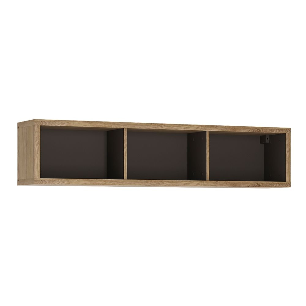 Sholka Wooden Wide Wall Shelf In Oak