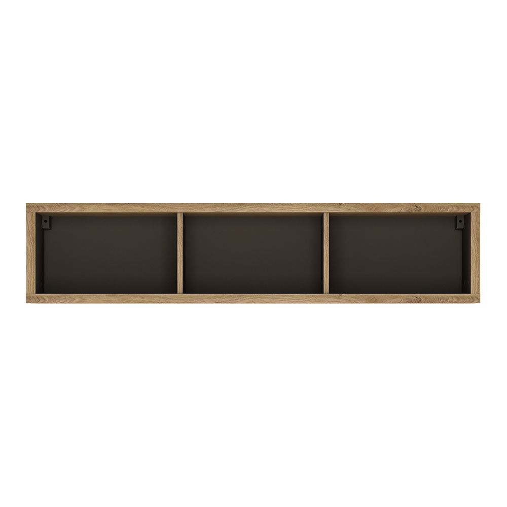 Sholka Wooden Wide Wall Shelf In Oak