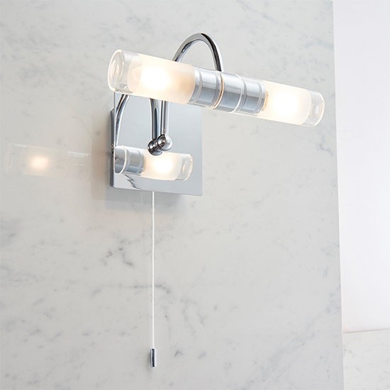 Read more about Shore 2 lights clear and frosted glass wall light in chrome