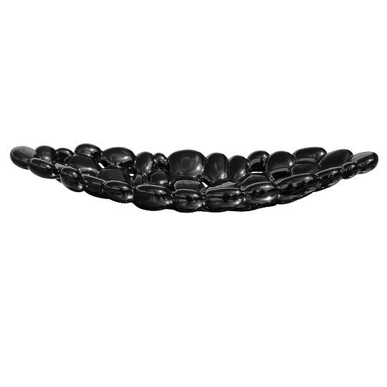 Photo of Shotwell large ceramic bubble tray in black finish