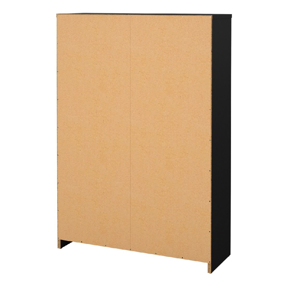 Shovy Wooden Shoe Cabinet With 2 Flip Doors In Matt Black