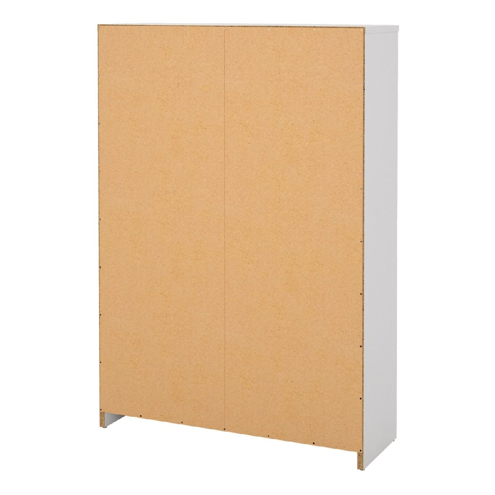 Shovy Wooden Shoe Cabinet With 2 Flip Doors In White