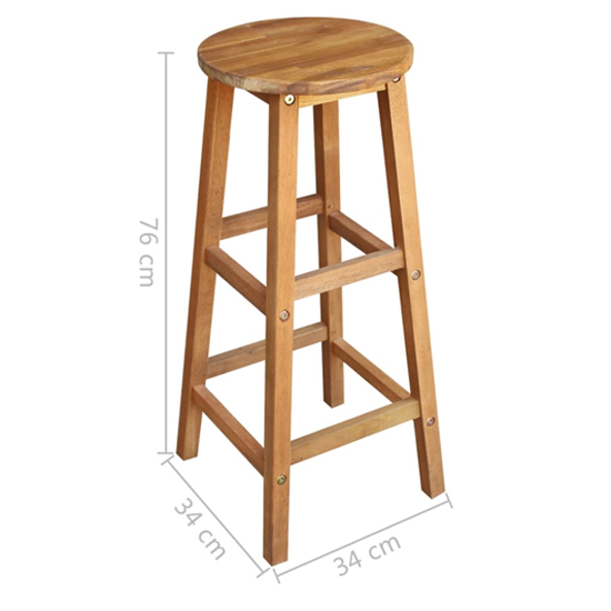 Shyla Wooden Bar Table With 2 Bar Stools In Natural_5