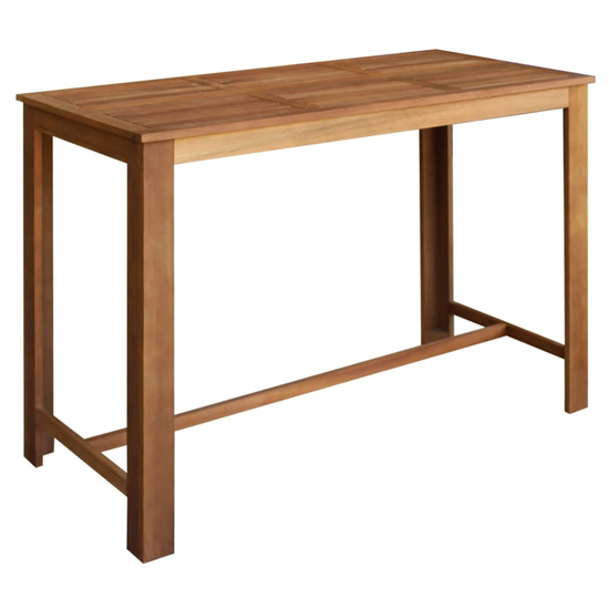 Shyla Wooden Bar Table With 6 Bar Chairs In Natural