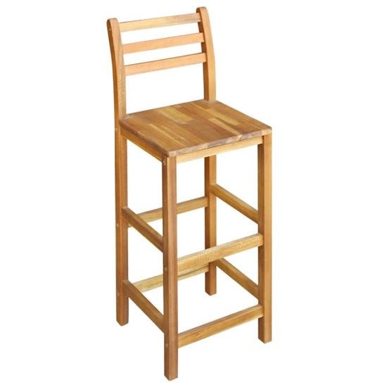 Shyla Wooden Bar Table With 6 Bar Chairs In Natural