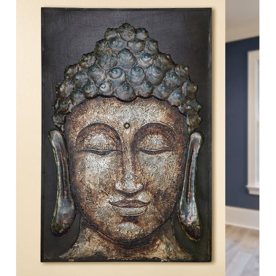 Product photograph of Siddhartha Picture Metal Wall Art In Grey from Furniture in Fashion