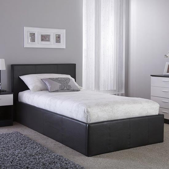 Stilton Fabric Single Bed In Grey