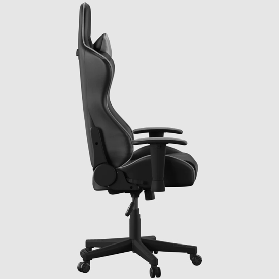 Siena Faux Leather Recliner Gaming Chair In Black And Grey_4