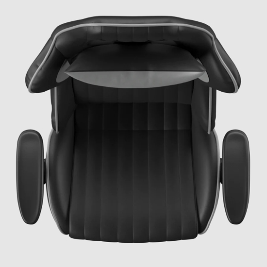 Siena Faux Leather Recliner Gaming Chair In Black And Grey_6