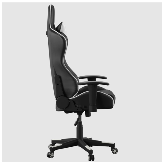 Siena Faux Leather Recliner Gaming Chair In Black And White_3