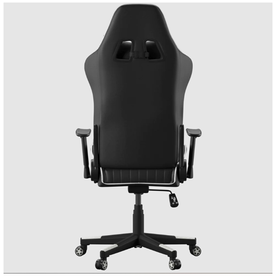 Siena Faux Leather Recliner Gaming Chair In Black And White_4