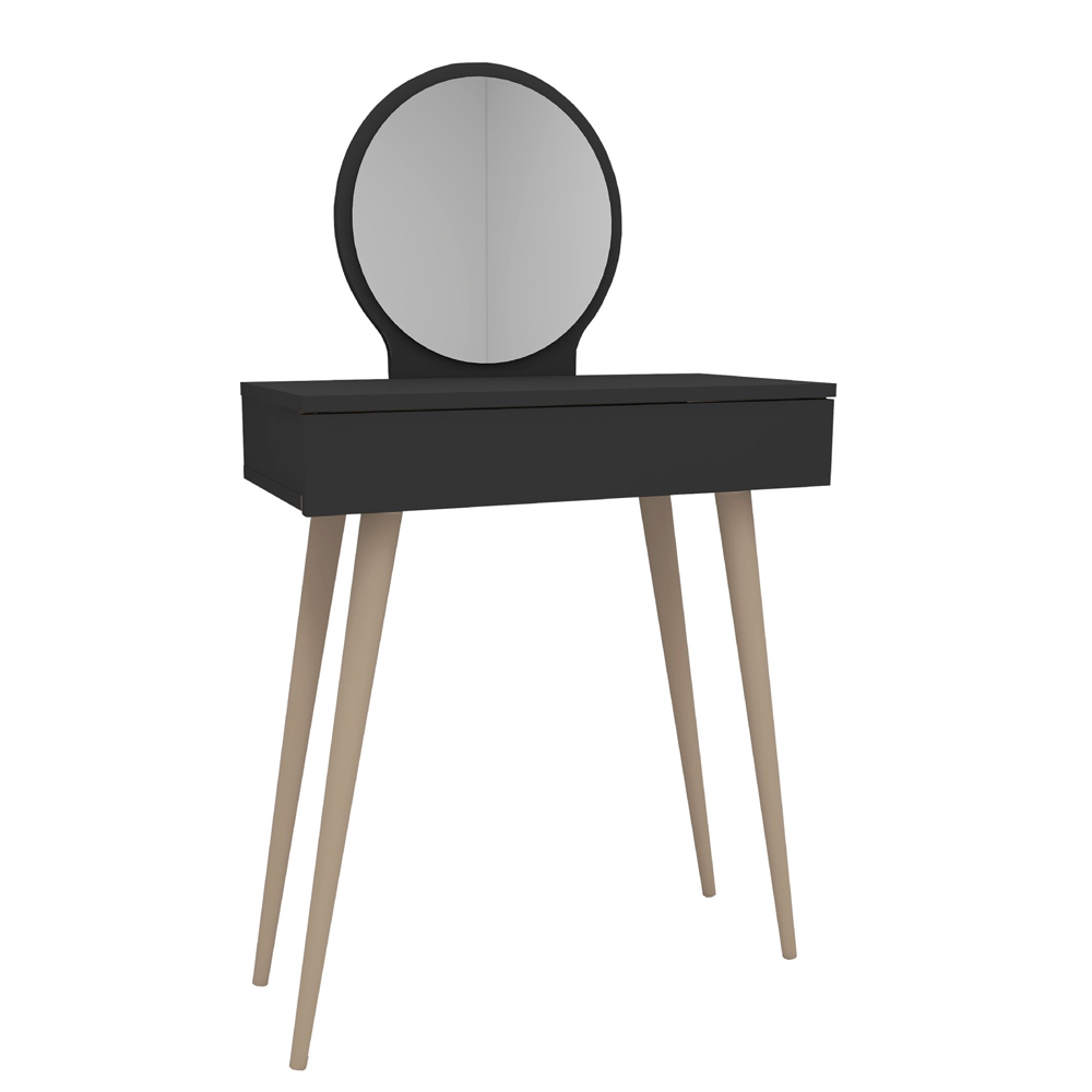 Siena Wooden Dressing Table with Mirror in Anthracite
