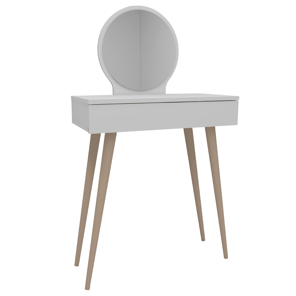 Siena Wooden Dressing Table with Mirror in White