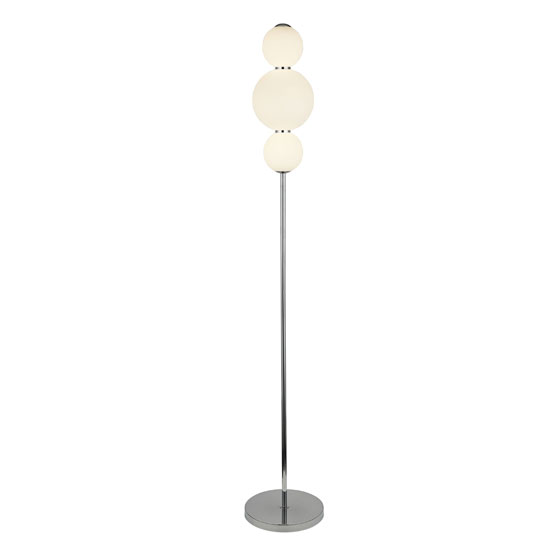 Read more about Sierra 3 bulb floor lamp in chrome with opal glass shades