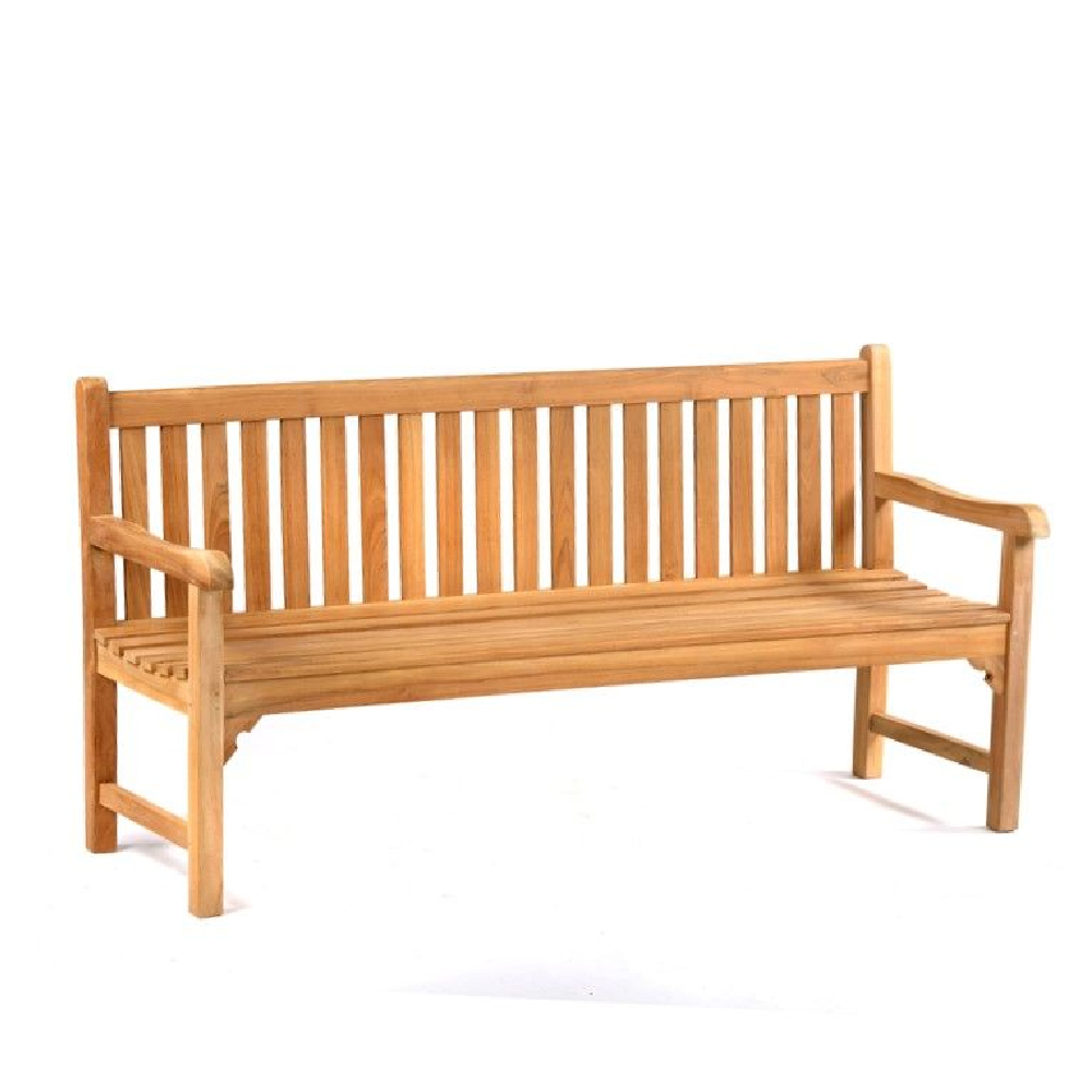 Sierra Large Wooden Garden Seating Bench In Teak