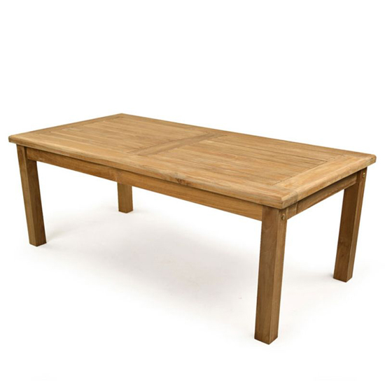 Sierra Wooden Rectangular Coffee Table In Teak