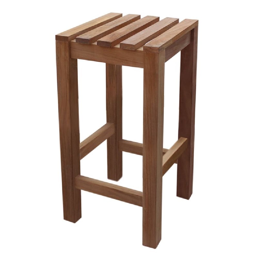 Sierra Wooden Outdoor Bar Stool In Teak