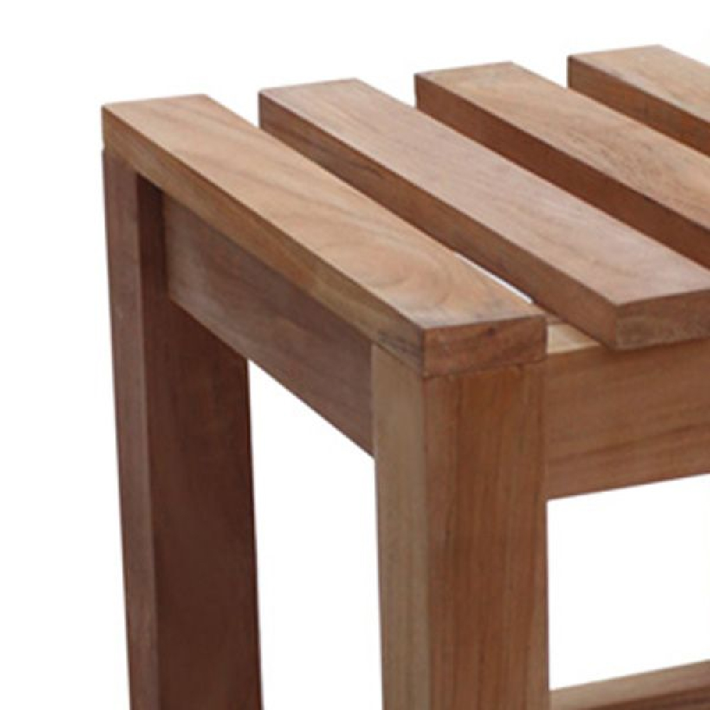 Sierra Wooden Outdoor Foot Stool In Teak