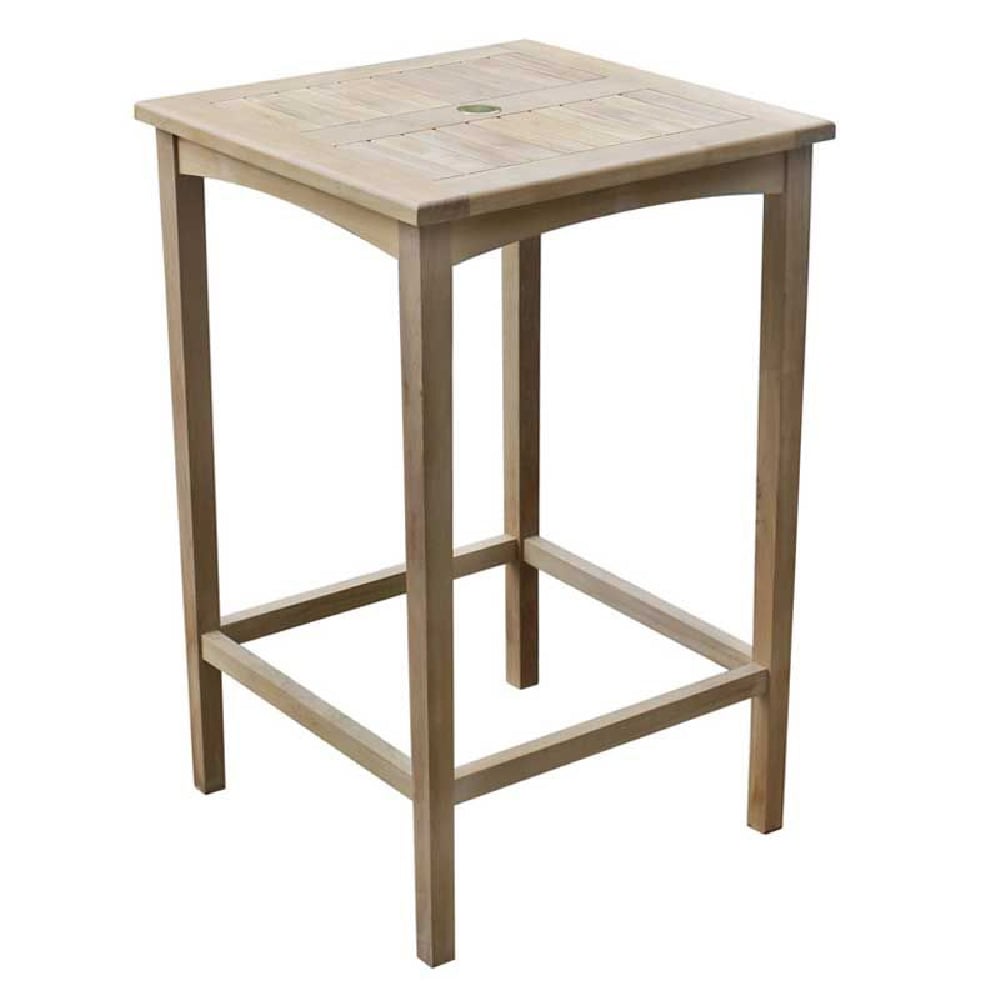 Product photograph of Sierra Wooden Square Bar Table In Teak from Furniture in Fashion