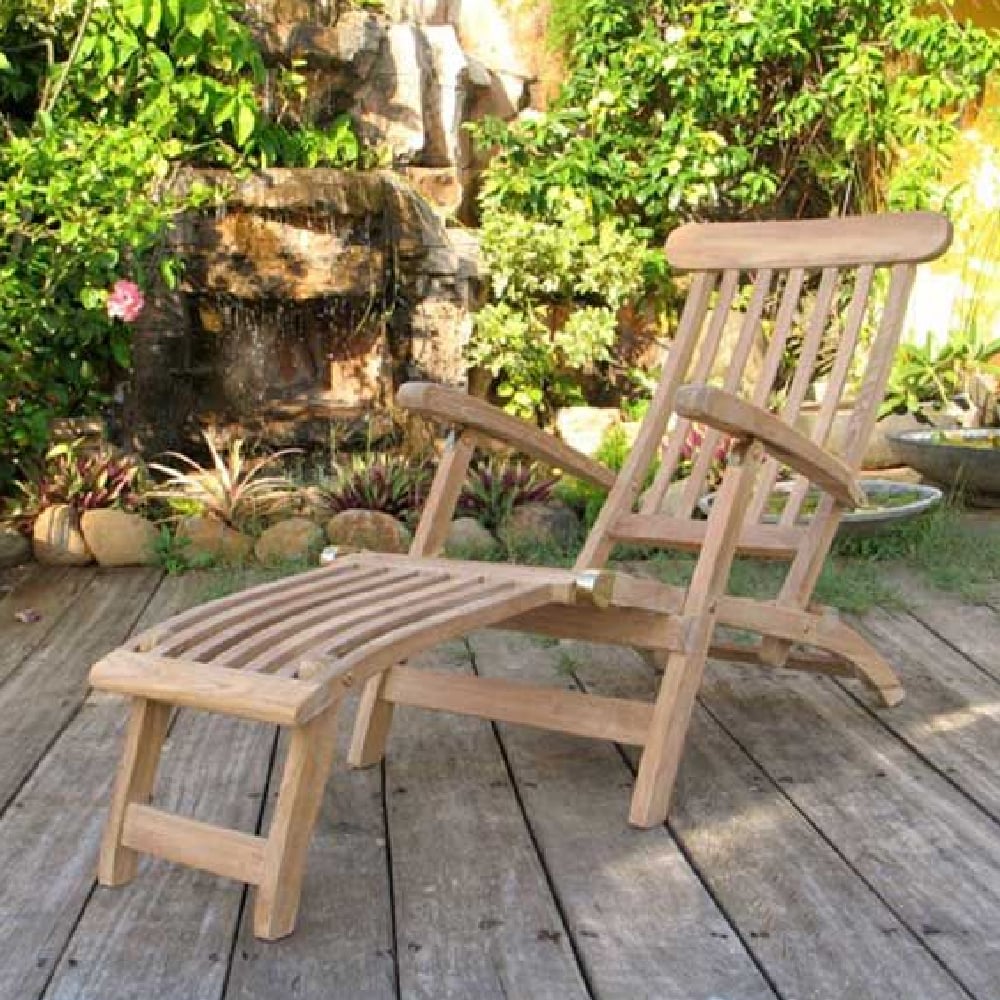Sierra Wooden Sun Louger In Teak