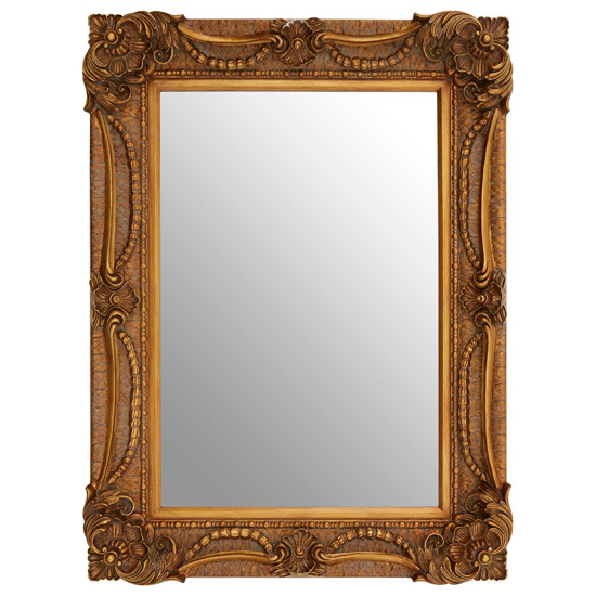 Signet Rectangular Wall Bedroom Mirror In Antique Bronze Frame